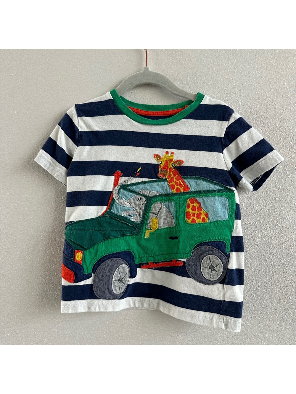 Mini Boden Boys Safari Jeep Animal Shirt Size 4-5y
